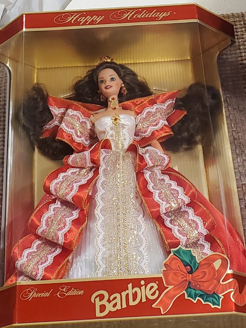 10th Anniversary Happy Holidays Barbie Special Edition Vintage Brand New In Box!
